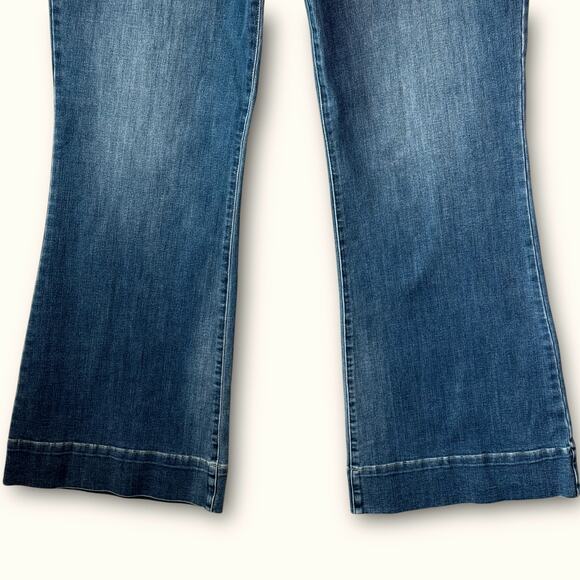 Express 70s Flare Pull On Stretch Blue Jeans Mid Rise Women Size 18/20 XL New - Picture 5 of 12